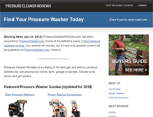 Tablet Screenshot of pressurecleanerreviews.com